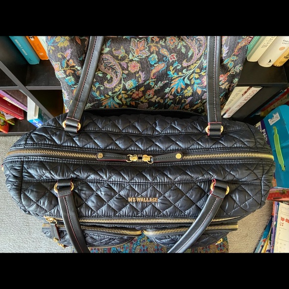 🌸SOLD🌸 MZ Wallace Crosby Traveler in Black Oxford with GHW - Super Rare! - Picture 8 of 12